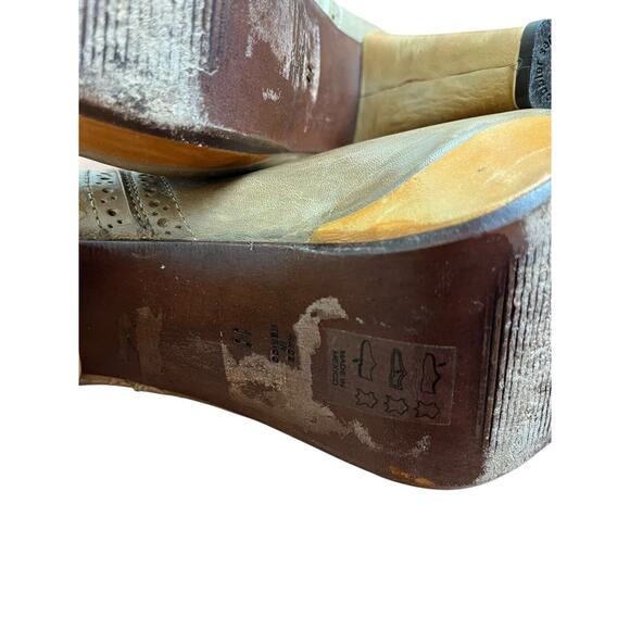 Bed Stu Brahmin Chelsea Pull On Heeled Boots Brown Leather Booties Size 11 - Picture 8 of 9